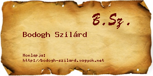 Bodogh Szilárd névjegykártya